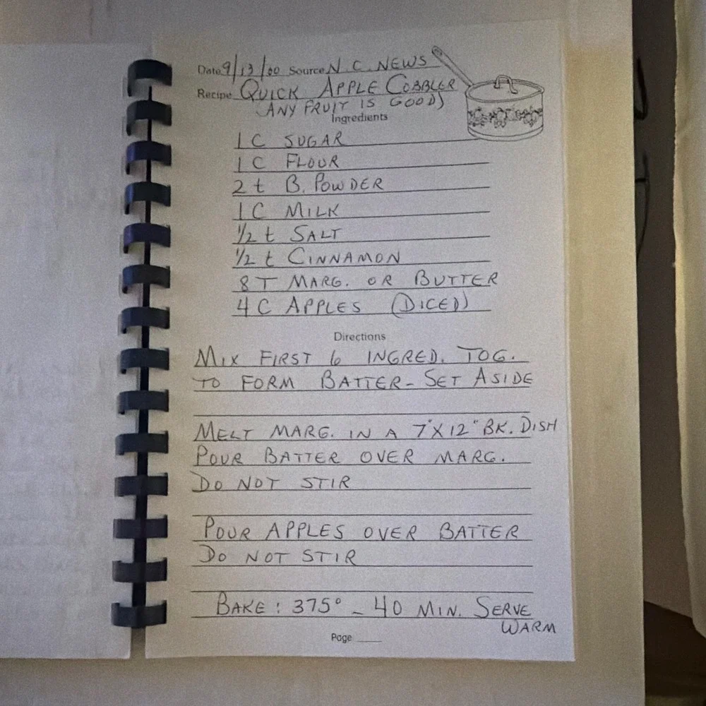 Vintage DIY Blank Recipe Book Spiral Bound Journal Handwritten Recipes White
